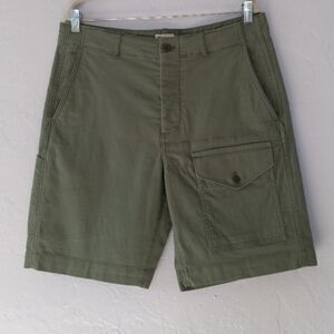 Todd Snyder Japanese Utility Cargo Shorts In Olive 33